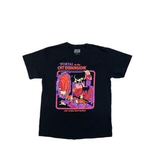 Steven Rhodes Cat Dimension Portal Graphic T-Shirt